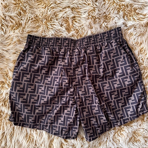 FENDI ALL-OVER LOGO SWIM SHORTS sz 48 - Picture 9 of 13